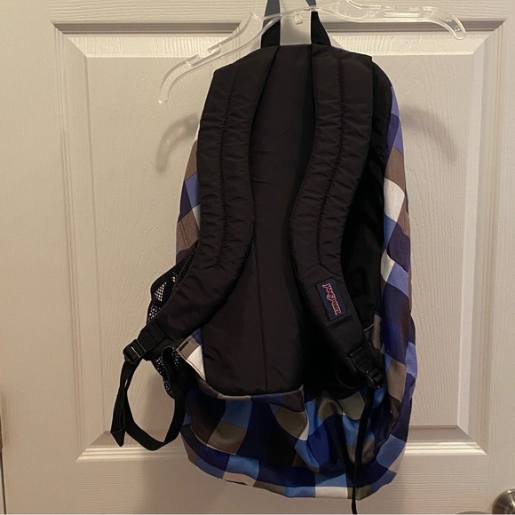 Jansport Blue and Gray Backpack Durable Everyday Use - Picture 3 of 7